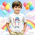thumbnail image 2 of KHONTS Baseball 6 Years 6th Birthday Number 6 T-Shirt for Boys Kids Short Sleeve Crew Neck Tees,Size 2-13 Years White 160, 2 of 4
