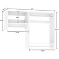 thumbnail image 6 of Homieasy 60” Closet System, 5FT Walk in Wood Clothing Rack with 3 Hanging Rods and 2 Shelves, Cut Be Cut to Fit, White, 6 of 6