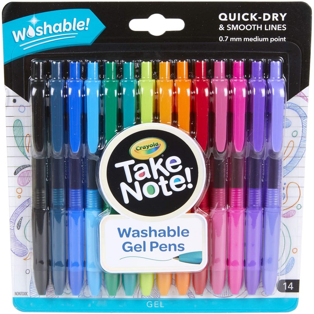 Crayola Washable Colored Gel Pens for Kids and Adult, Pens Medium Point