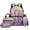 Cartoon Mermaid, variant on Galaxy School Backpack Set of 4 for Boys 17 Inch Breathable School Bag with Lunch Box, Pencil Case & Water Bottle Cover Wolf Backpack for Grades 3-6