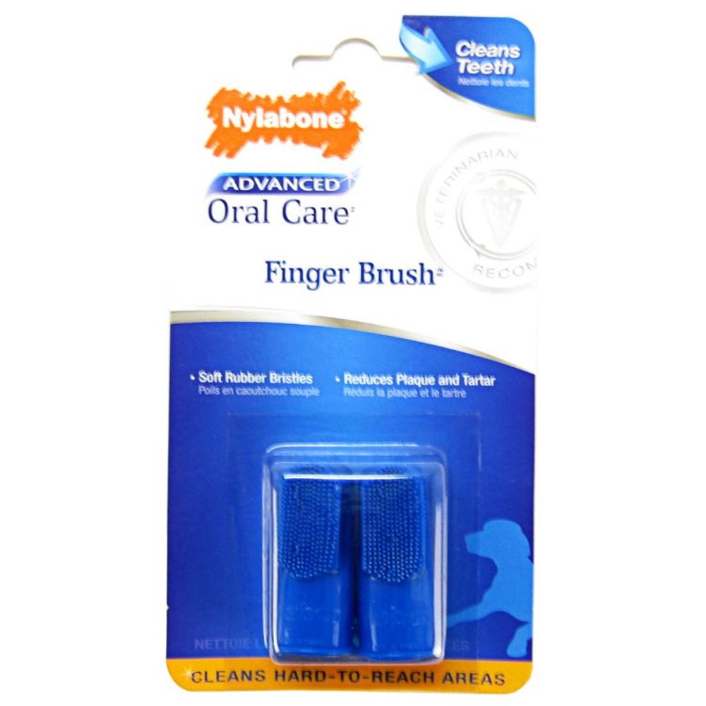 12 count (6 x 2 ct) Nylabone Advanced Oral Care Finger Brush Walmart