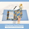 thumbnail image 5 of Cartoon Line Puppy 2 Pack Pencil Pouch for 3 Ring Binder Smooth Zipper Folders with Pockets Clear Window Pencil Case, 5 of 6
