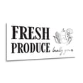 thumbnail image 2 of Fresh Locally Grown Black Sketch Veggies 36 x 18 Glass Wall Hanging Sign, 2 of 3