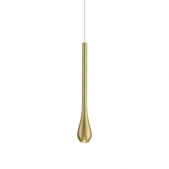 P1461-695-L-George Kovacs Lighting-Pingo - 4W 1 LED Mini Pendant-10 Inches Tall and 5 Inches Wide-Soft Brass Finish