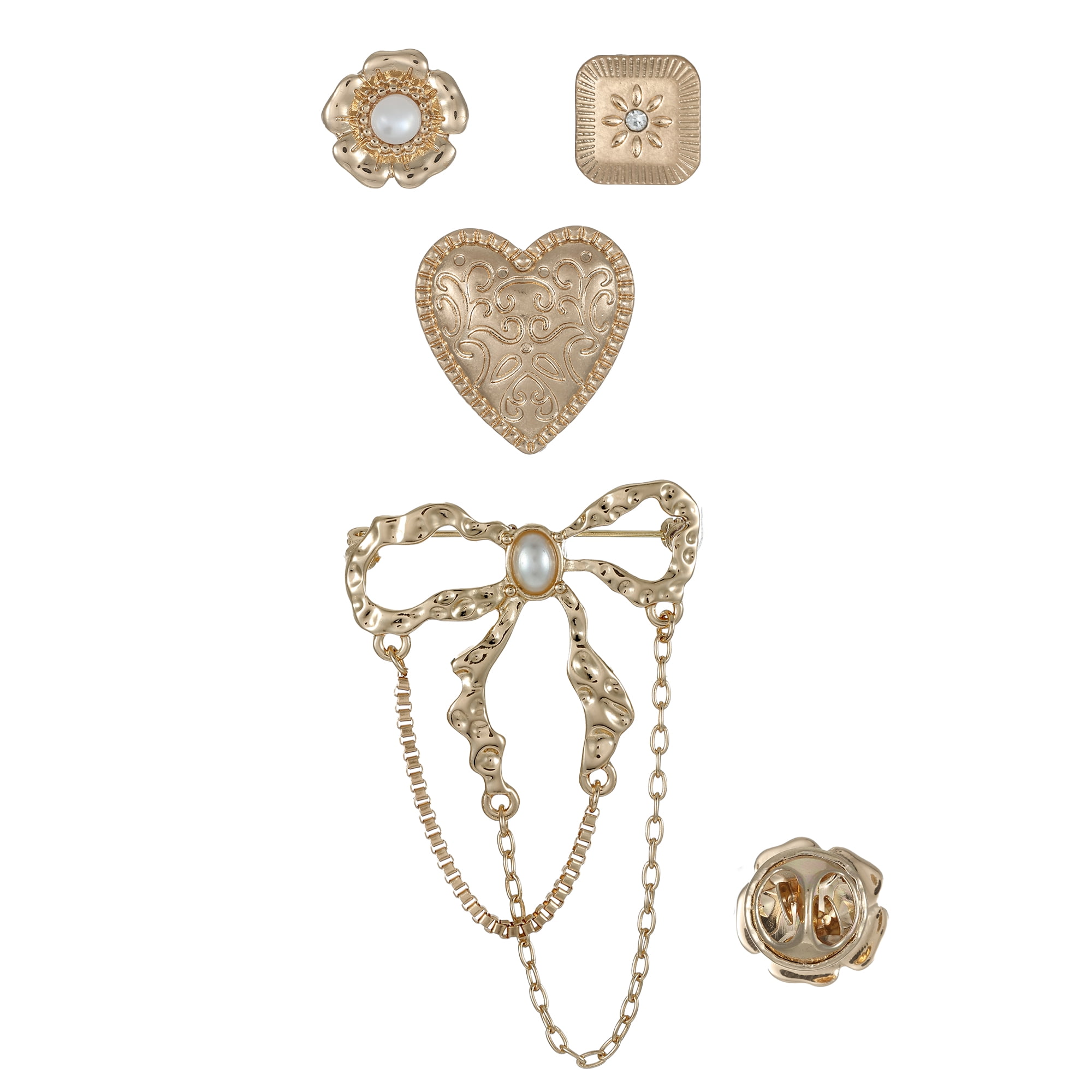 No Boundaries Holiday Gifting Heart Brooch Set