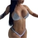 thumbnail image 1 of Sexy mujer Color sólido strass espalda descubierta Bikini dos piezas traje de baño conjunto de ropa de playa Fridja nalpqowj51562, 1 of 8