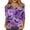Purple, variant on Women Plus Size Halloween Shirt Funny Cute Graphic Sweatshirts Short Length Sleeve Tunic Tops Halloween Pumpkin Print Casual T-Shirt