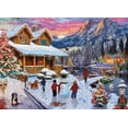 thumbnail image 3 of Ceaco 1000 Piece Lake Cabin at Christmas Holiday Interlocking Jigsaw Puzzle, 3 of 5