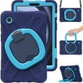 thumbnail image 5 of Case for Samsung Galaxy Tab A9 8.7 inch, 360 Degree Rotating Hand Grip Shockproof Cover with Shoulder Strap, NavyBlue Blue, 5 of 7