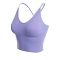 thumbnail image 3 of Made by Olivia Women's Seamless Padded Workout Sports Bra Cami Cropped Yoga Tank Top with Adjustable Straps, 3 of 7