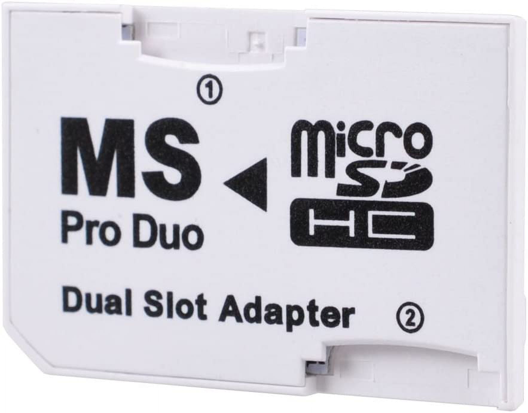 Dual Slot PSP Memory Card Adapter Micro SD/SDHC to Memory Stick