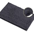 thumbnail image 1 of Alfombra de baño Luxurux de microfibra de chenilla, 20 x 30 cm, color gris, 1 of 8
