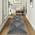thumbnail image 2 of HOMERRY Runner Rug 2' x 6' Washable Mat Indoor Soft Entryway Runners Contemporary Non-Slip Rug for Living Room Bedroom Accent Rug Black, 2 of 7