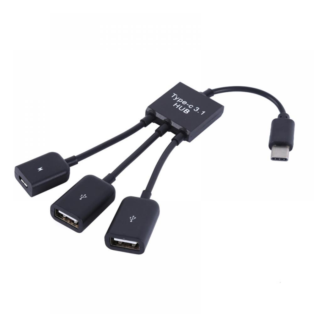 evaluerbare indstudering Smitsom 3 in 1 Micro USB HUB Adaptor with Power 3-Port Charging OTG Host Cable Cord  Adapter for Smartphone and Tablet - Walmart.com