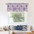 thumbnail image 7 of Drapery Wear Rod Short Curtain 54x18in Filter With Light Feature For Easy Installation Rod Free For Bedroom Kitchen Bathroom\r\n Mediumpurple Moroccan Trellis Hand-Drawn Sketch_2, 7 of 7