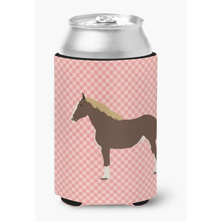 

Percheron Horse Pink Check Can or Bottle Hugger