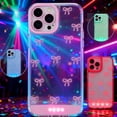 thumbnail image 2 of for iPhone 17 Series Vibrant LED Bowknot Phone Case, Built-in LED Colorful Glowing Cell Phone Cover for Women, Multiple Colors Flash Modes (White, iPhone 17 Pro), 2 of 7