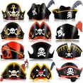 thumbnail image 1 of Gorro pirata infantil Funtery, accesorios para fiestas piratas, 48 unidades, 1 of 7
