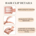 thumbnail image 5 of 4 PCS Flat Hair Clips, Medium Square Flat Claw Clips for Women Girls, French Strong Hold Non-slip Hair Clips for Thick Thin Hair, Stylish Classic Hair Barrettes(Matte Pink)), 5 of 8