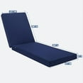 thumbnail image 3 of SUSUZI 72 x 21 x 3 Inch Outdoor Chaise Lounge Cushion – Patio Recliner Seating Cushion with 4 Ties, Fade-Resistant UV Polyester for Beach/Garden (Machine-Washable, 250LBS Capacity), 3 of 7