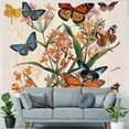 thumbnail image 4 of PIKWEEK Butterfly Tapestry Flower Tapestries Vintage Vertical Floral Tapestry Wall Hanging Colorful Retro Art Aesthetic Wall Tapestry for Bedroom Dorm Living Room  Painting, 4 of 6