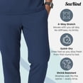 thumbnail image 3 of Sewkind Men’s Scrub Set Navy XL V-Neck Scrub Top and Jogger Pants 7 Pockets 100% Polyester Athletic Fit, 3 of 6