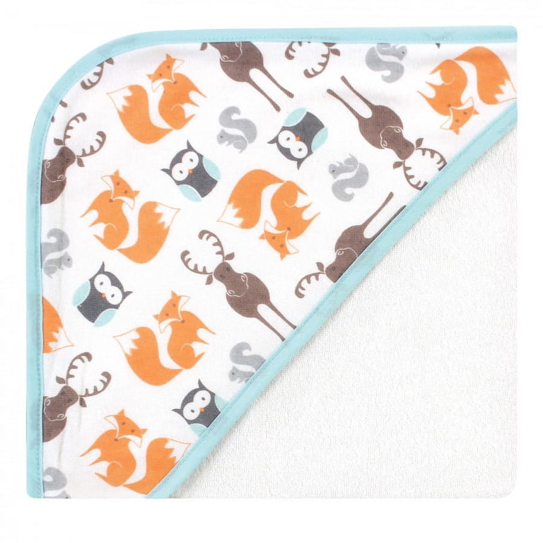 Hudson Baby Hooded Towels Cotton Rich, Owl, 3-Pack photo 3
