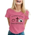 thumbnail image 1 of LUOGENLI T-shirts pour Femme pour Femmes T-Shirt Décontracté à Imprimé de Lettres Col Rond Manches Courtes T-Shirt Plusieurs Couleurs 4TG T-shirts pour Femmes T-shirts Graphiques T-shirts de la Saint-Valentin L, 1 of 5
