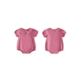 thumbnail image 2 of BemeyourBBs Newborn Baby Girls Summer Clothes Bubble Romper Outfit Puff Short Sleeve Peter Pan Doll Collar Bodysuit Jumpsuit Playsuit, 2 of 9