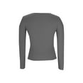 thumbnail image 5 of SNKSDGM Female T-Shirts Women Fall Clothes 2026 Tops Ribbed Knit Long Sleeve Crewneck T Shirt Soft Stretchy Casual Basic Top for Everyday Comfort and Style S, 5 of 7