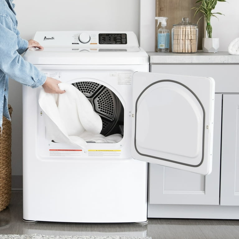Avanti Front Load Natural Gas Clothes Dryer 6.7 Cu. ft. Capacity Height 41 .75 in. in White SGD67D0WG