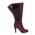thumbnail image 4 of BURUDANI Women's Knee-High Stiletto Platform Pointed-Toe Boots, 4 of 8