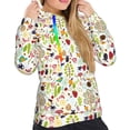 thumbnail image 5 of Yiaed Fall Animals Print Womens Casual Hoodies Crew Neck Long Sleeve Sweatshirts With Pocket Pullover Tops Women's Hooded Sweatshirt-XX-Large, 5 of 5