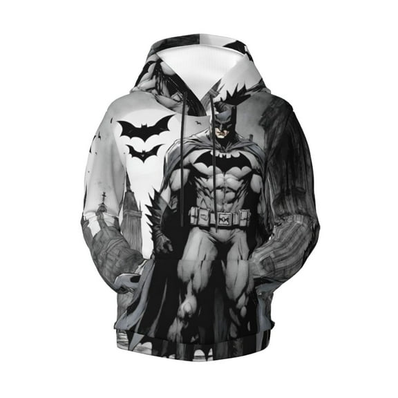 Batman Teen Boys Girls Hoodies 3D Printed Hooded Sweatshirts for Kids Long Sleeve Casual Unisex Pullovers with Pockets
