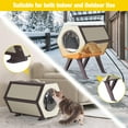 thumbnail image 5 of Aivituvin Outdoor Heated Cat House with Heated Pad, Insulated Feral Cat Shelter House & Condo with Escape Door for Winter Weatherproof, Brown & White, 2 Set, 5 of 8