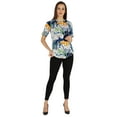 thumbnail image 2 of Inkmeso Elegant Printed Short Sleeves Casual Top For Womens Regular Fit Comfy Tee Tops, 2 of 7