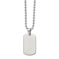 thumbnail image 1 of Stainless Steel Brushed and Polished Reversible Dog Tag 22in Necklace; 22 inch; for Adults and Teens; for Women and Men, 1 of 3