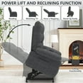 thumbnail image 5 of Power Lift Recliner for Elderly and Adults, HSUNNS Heavy Duty Electric Lift Chair with Side Pockets, Recliner Chair with Anti-slip Function, recliner on sale or clearance, Grey, 5 of 14