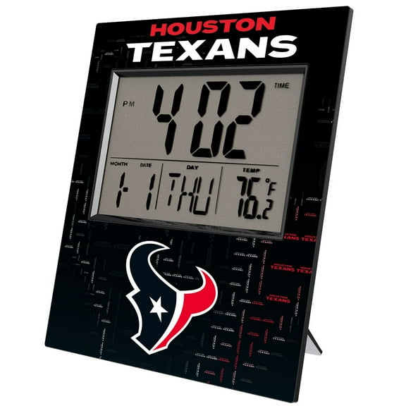 Keyscaper Houston Texans Quadtile Digital Desk Clock