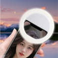 thumbnail image 4 of Portable USB Selfie Ring Light, Qiopertar Under $5 Selfie Ring Light Mobile Phone Light Portable Light Clip Filling Light Charging 3 Light Mode Suitable For Makeup Live Video Lighting Photos, 4 of 5