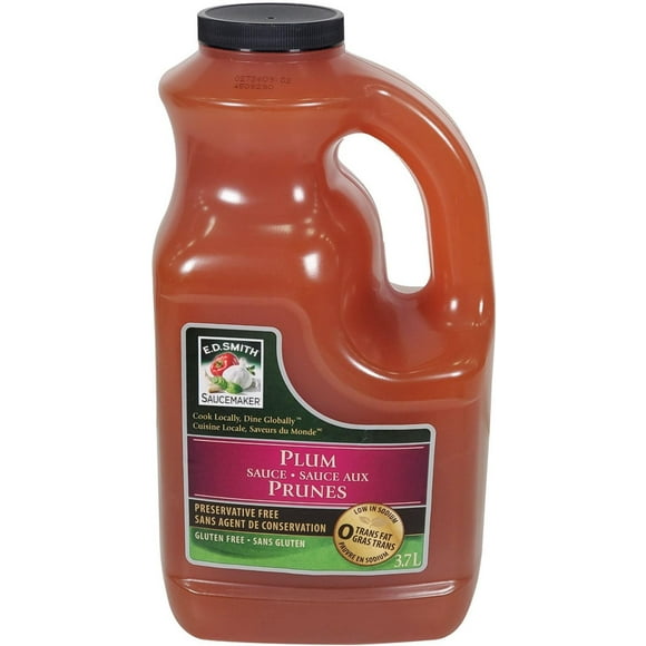 E.D. Smith Plum Sauce - 3.78 L - Pack of 2 - Sweet & Tangy, Versatile Condiment, Perfect for Asian Cuisine (2ct)