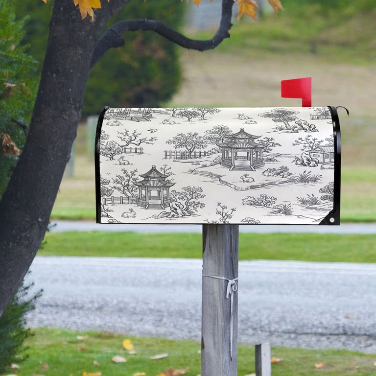 Magnitic Ink Haosy Mailbox Covers Magnetic Standard Size 21x18 Post Box Cover Wrap ...