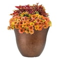 thumbnail image 3 of Honeysuckle Resin Flower Pot Planter - 13" Round Outdoor Indoor Plant Pot - Copper Finish, 3 of 4
