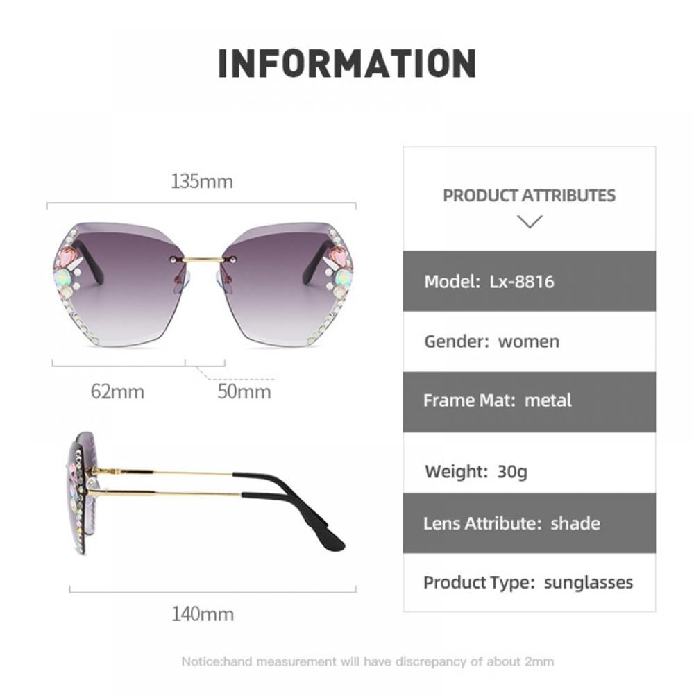Women's Sunglasses With Bling Rhinestone UV 400 PC Lens in Multi 