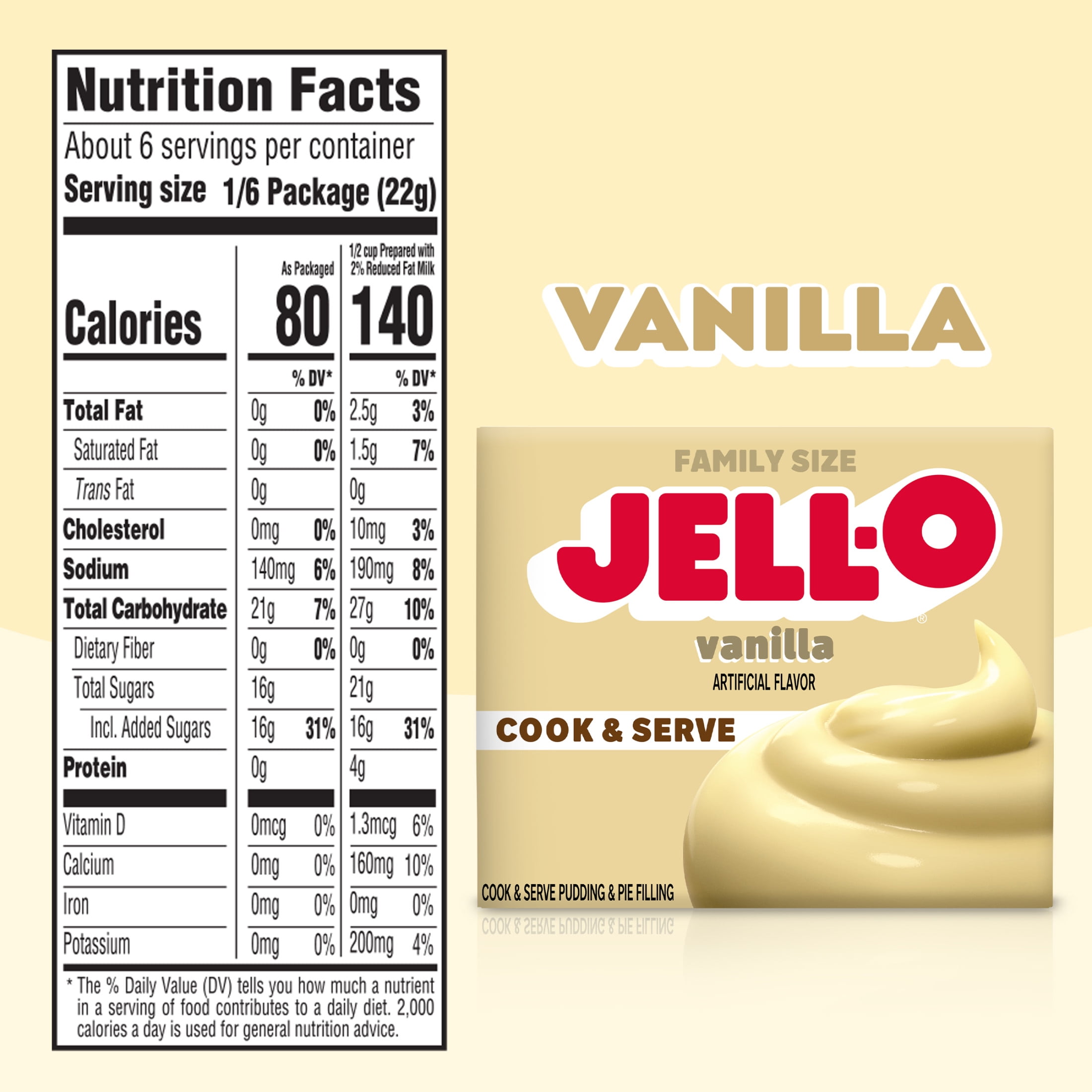Jell O Flavored Vanilla Pudding Pie Filling Mix 4.6 oz box Walmart