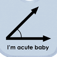 thumbnail image 4 of Inktastic I'm Acute Baby Funny Math Pun Boys or Girls Baby Bib, 4 of 4