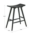 thumbnail image 6 of Weston Home Danville Solid Wood 24" Counter Stool, Set of 2, Vulcan Black, 6 of 6