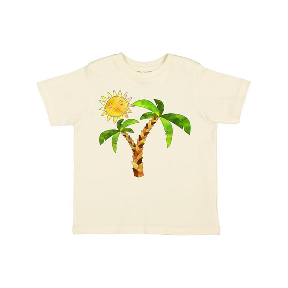 Inktastic Palm Trees with Cute Smiling Sun Boys or Girls Toddler T-Shirt