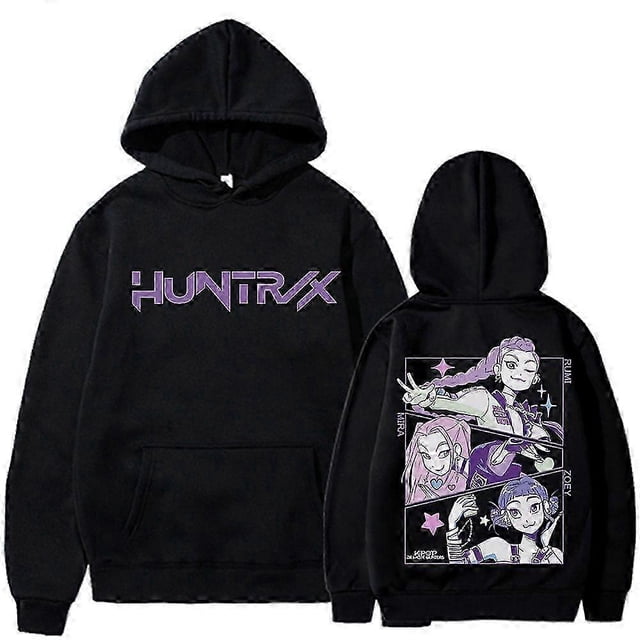 2025 KPop Demon Hunters Hoodie Print Pullover Hooded Sweatshirt for Womens _01 _b