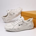 thumbnail image 2 of ZELAND Unisex Genuine Leather Outdoor Casual Sport Shoes - Breathable Summer Hiking & Walking Sneakers for Men and Women, Big Size Available, 2 of 6
